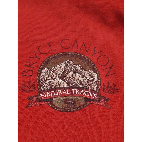 Bryce Canyon Utah Mens Shirt L Anvil Long Sleeve Red Nature T Shirt Souvenir - Picture 4 of 5